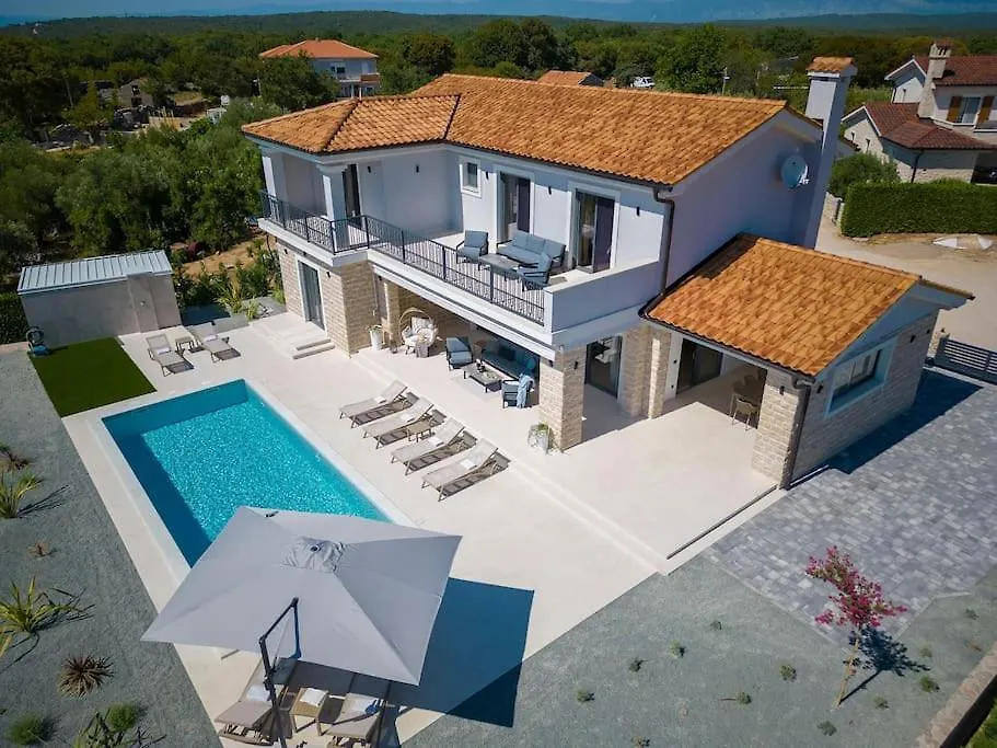 Luxury Villa Harmony With Heated Pool And Seaview Vrh  0*, Vrh (Krk) Croatia